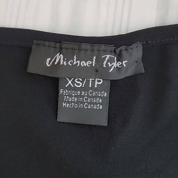 Michael Tyler mesh sleeve casual top in black Size XS - Picture 8 of 12